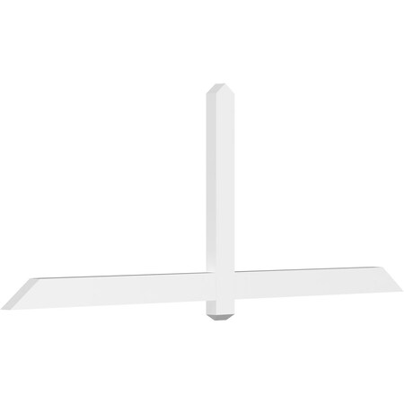 Ekena Millwork Eugene Architectural Grade PVC Gable Bracket, 84"W x 31 1/2"H x 2"D x 4"F, 9/12 Pitch GBP084X32X0204EUG00
